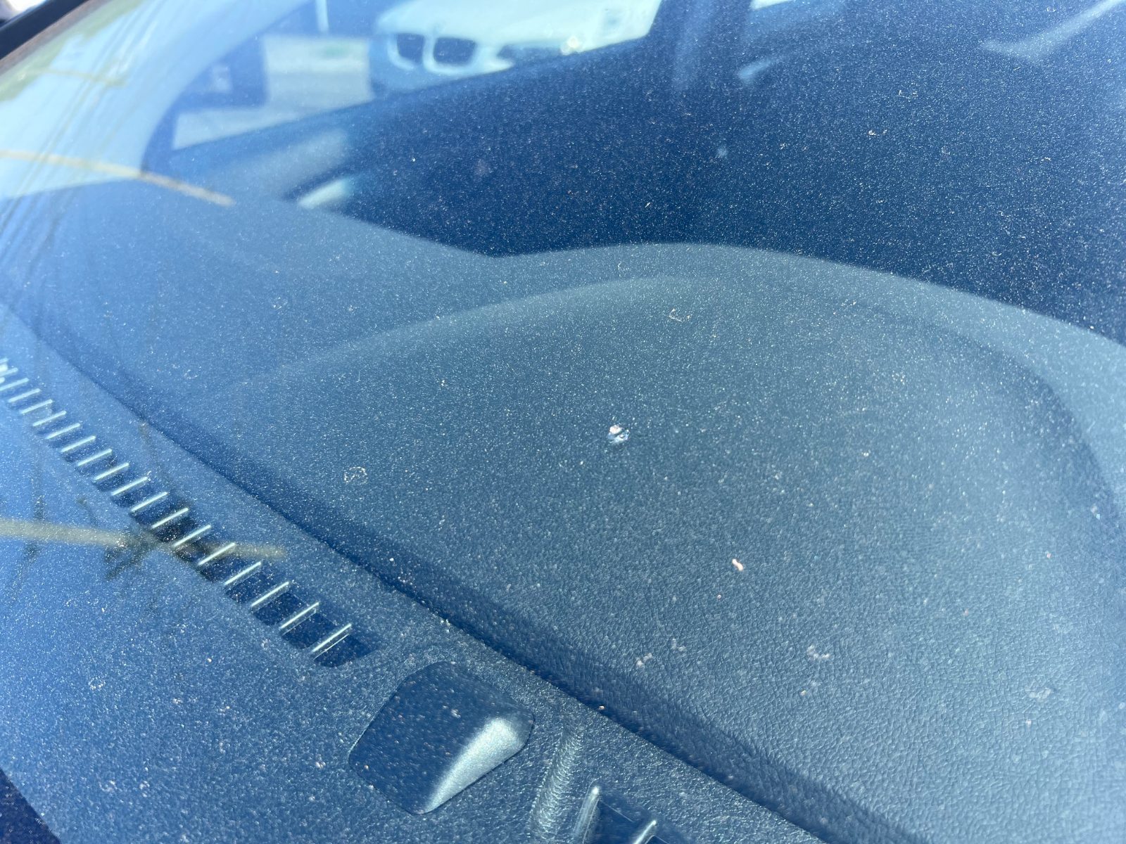 Rock chip on windshield.